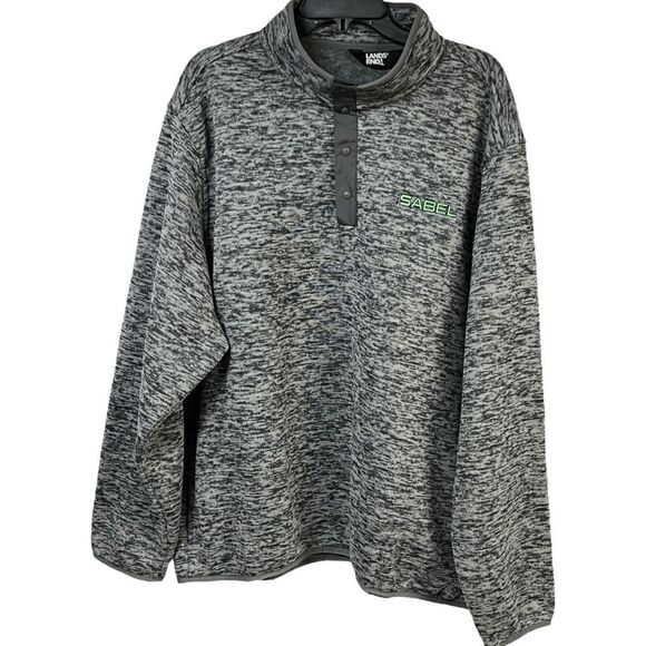 Lands' End Sweatshirt Grey SABEL Pockets Oeko Tex Standard 100 Mens Size 3XL - Picture 1 of 11